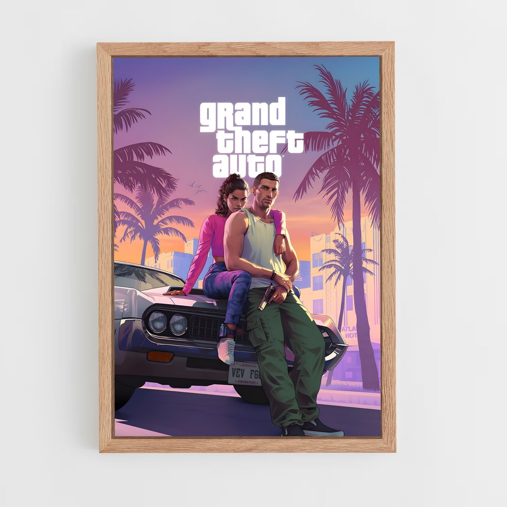 Poster Grand Theft Auto – affiche GTA V (vue 4)