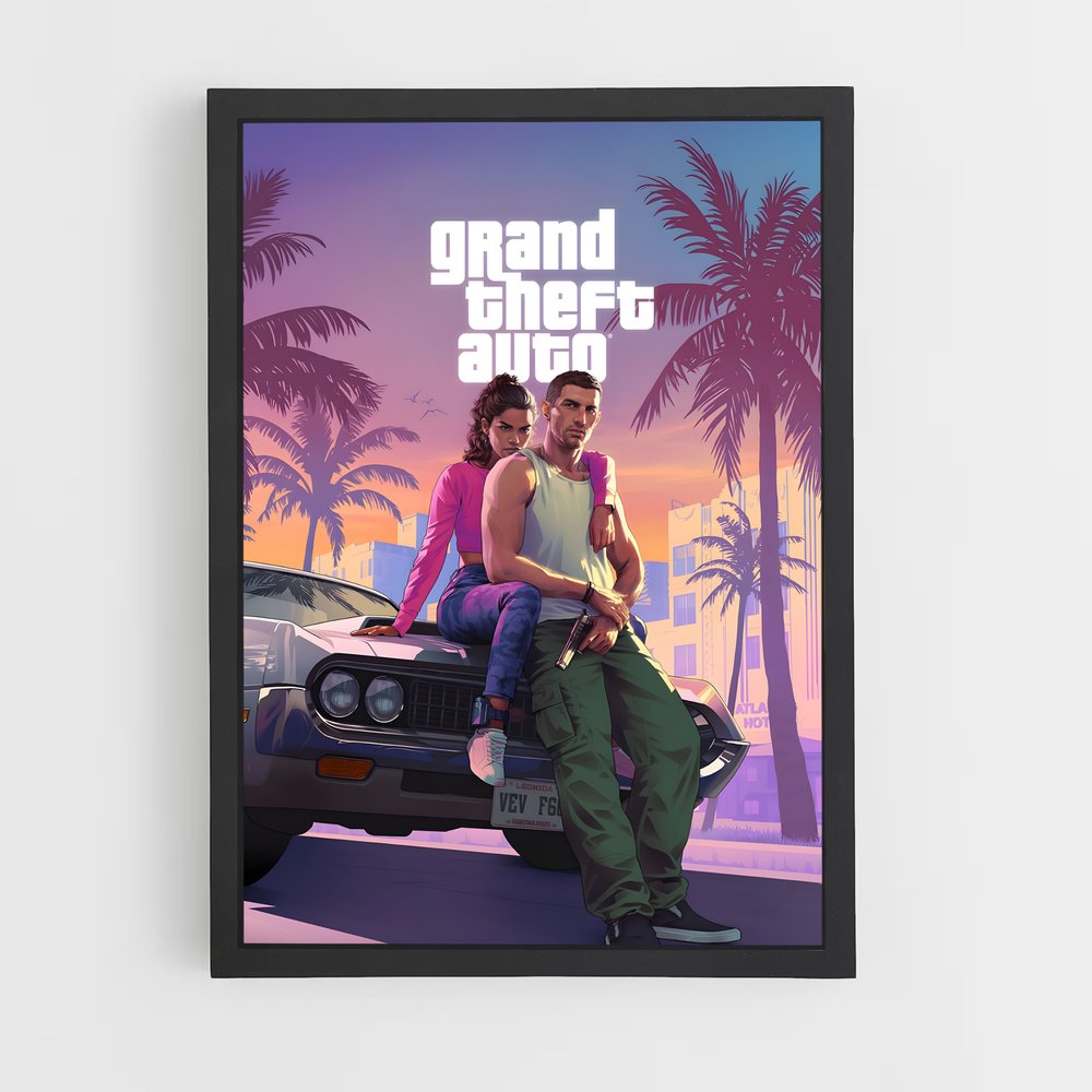 Poster Grand Theft Auto – affiche GTA V (vue 2)