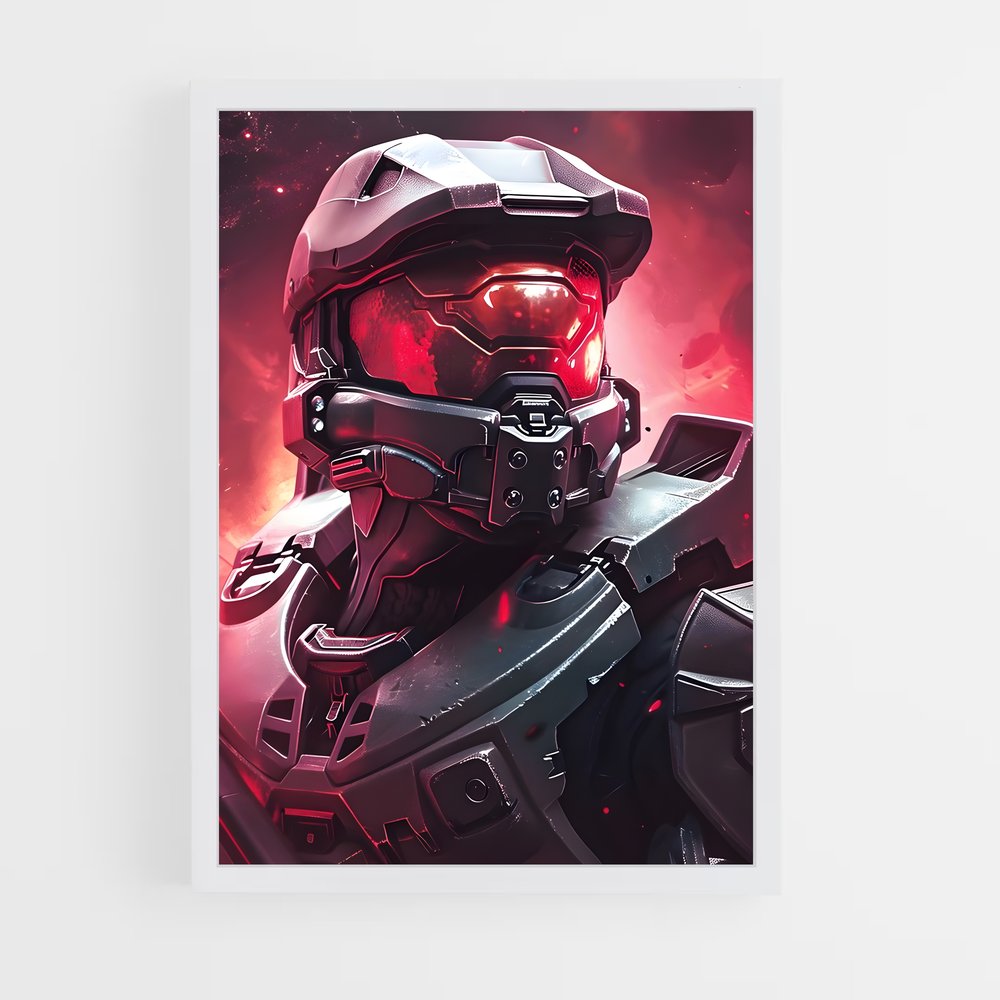 Poster Guardian Rouge – affiche Halo (vue 3)