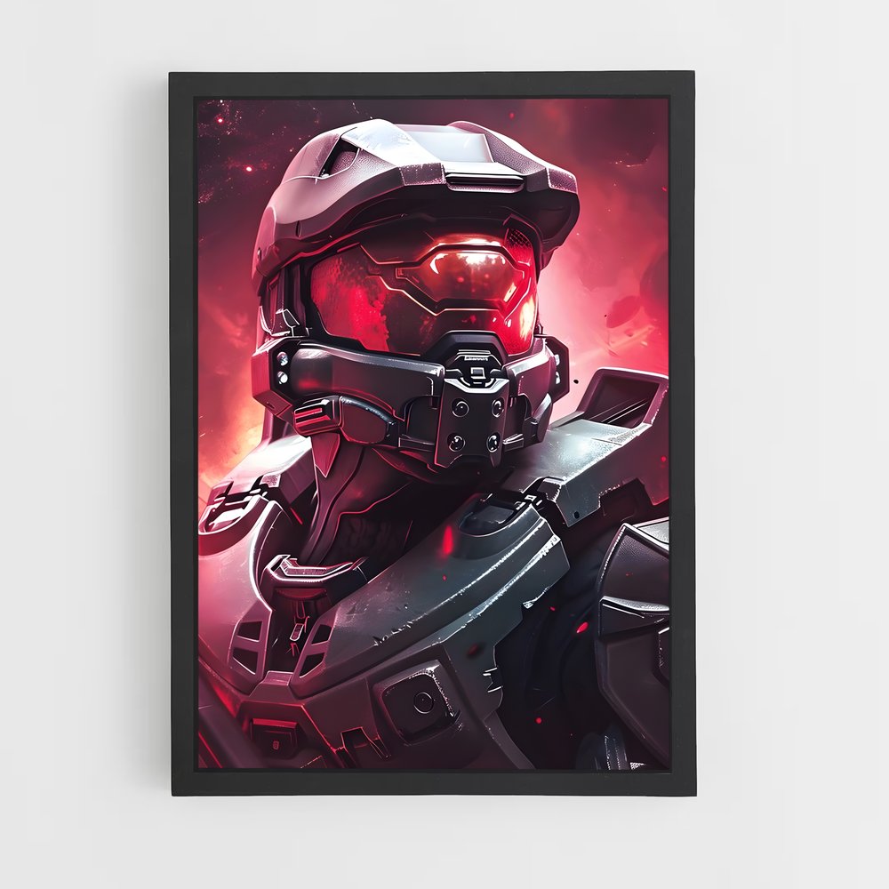 Poster Guardian Rouge – affiche Halo (vue 2)