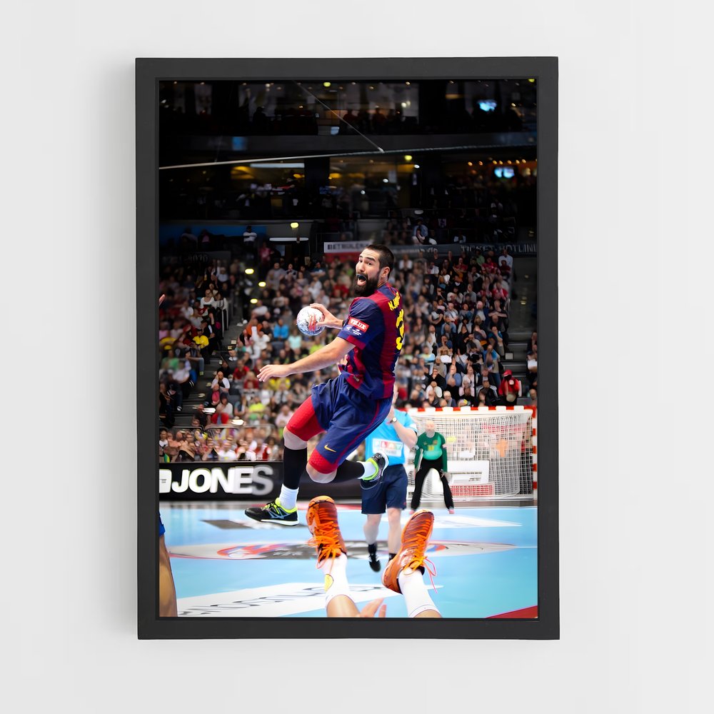 Poster Saut Audacieux – affiche Handball (vue 2)