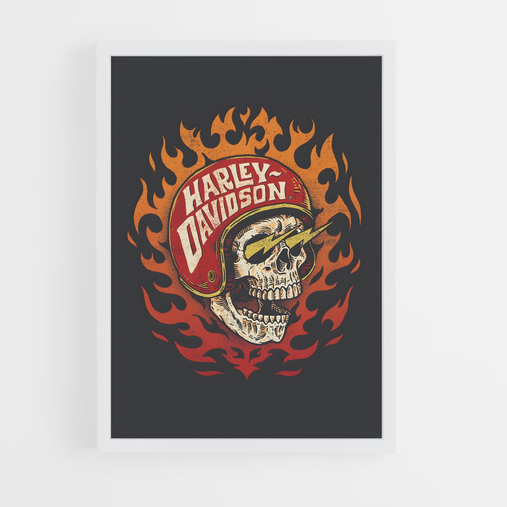 Poster Skull Rider – affiche Harley-Davidson (vue 3)