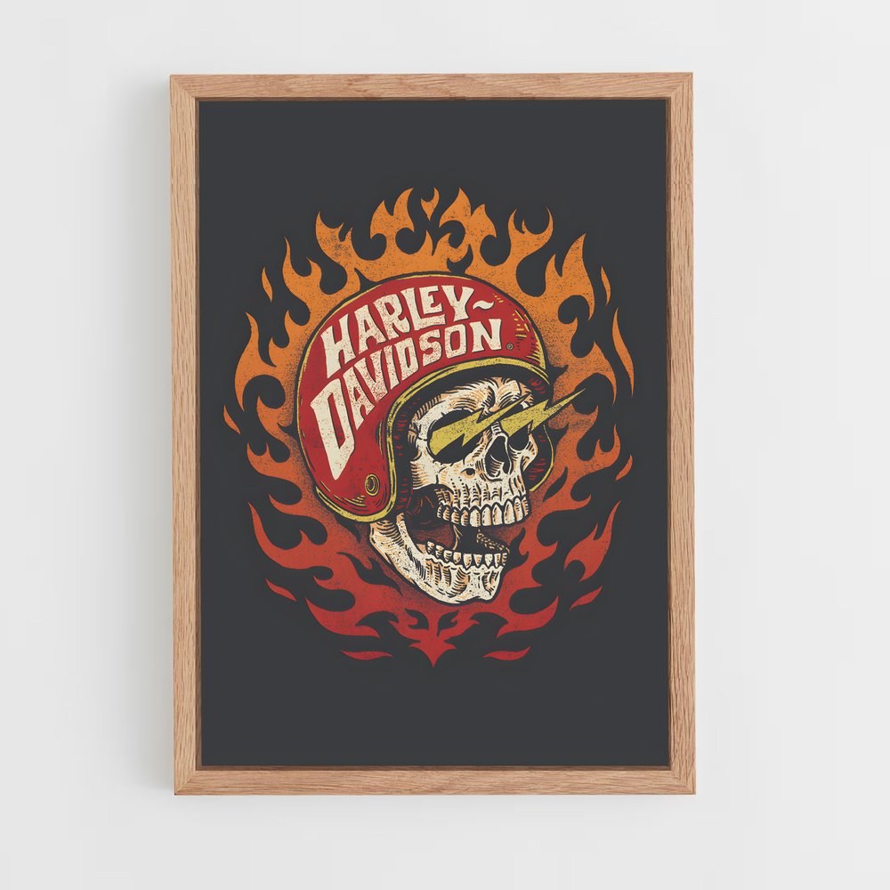 Poster Skull Rider – affiche Harley-Davidson (vue 4)
