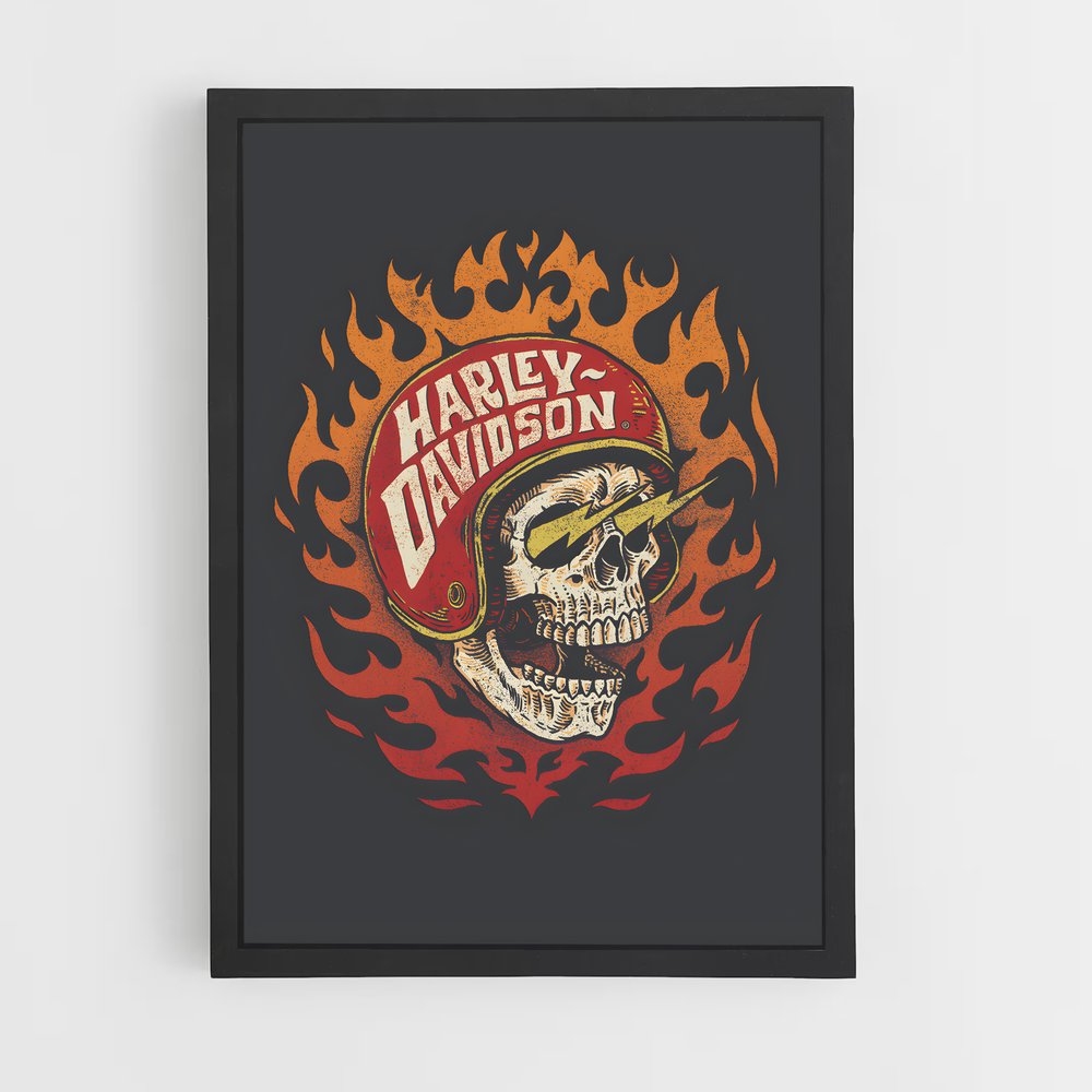 Poster Skull Rider – affiche Harley-Davidson (vue 2)