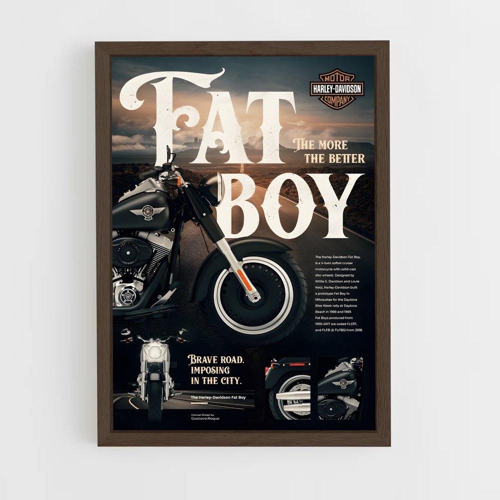 Poster Fat Boy – affiche Harley-Davidson (vue 5)