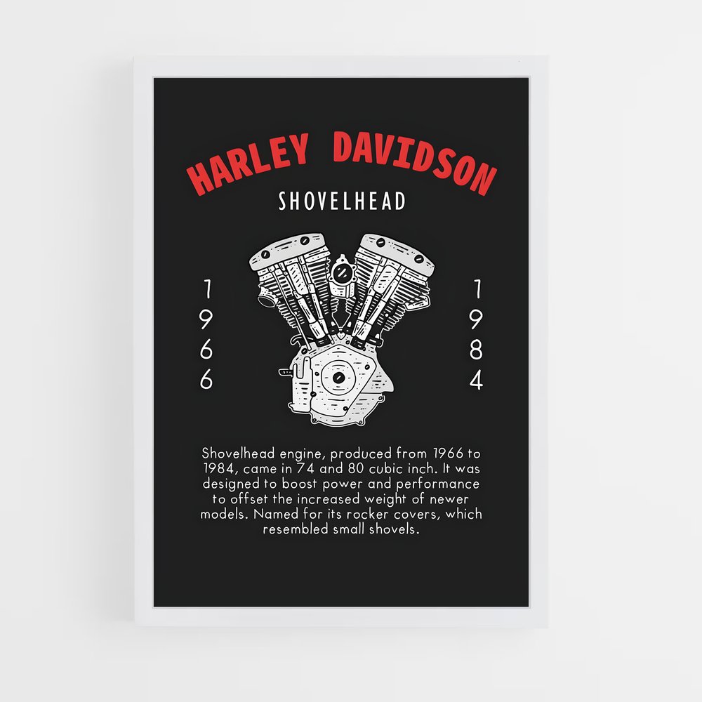 Poster Shovelhead Heritage – affiche Harley-Davidson (vue 3)