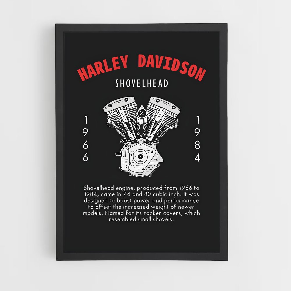Poster Shovelhead Heritage – affiche Harley-Davidson (vue 2)