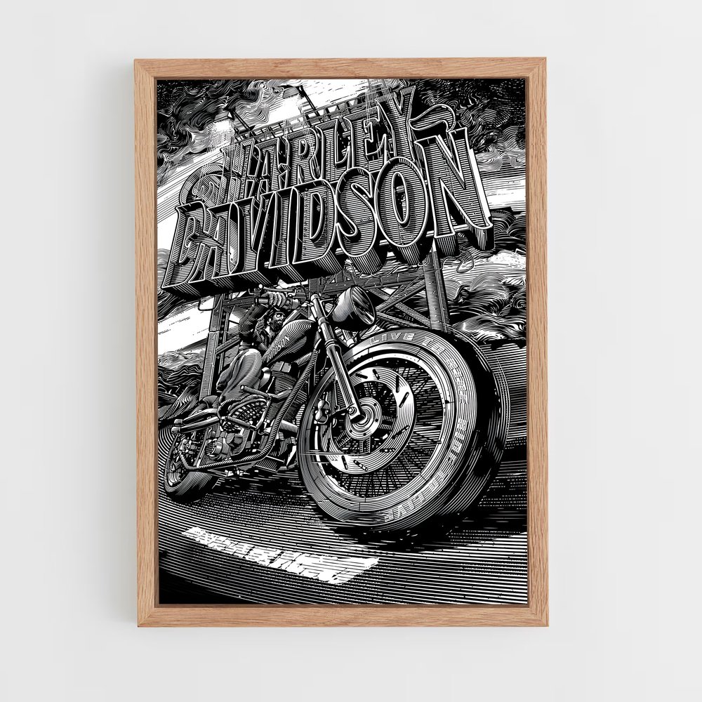 Poster Harley Davidson Chrono – affiche Harley-Davidson (vue 4)