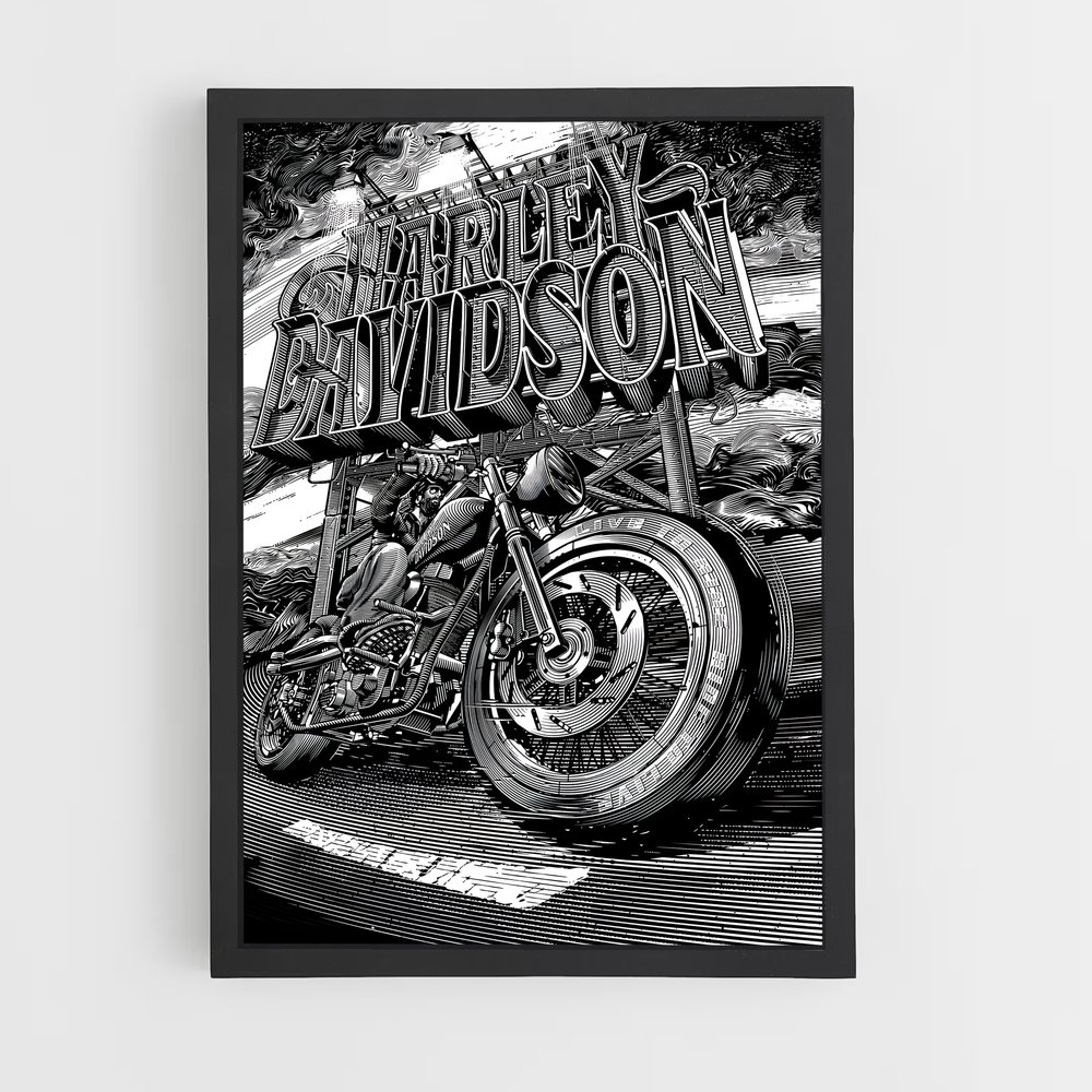 Poster Harley Davidson Chrono – affiche Harley-Davidson (vue 2)