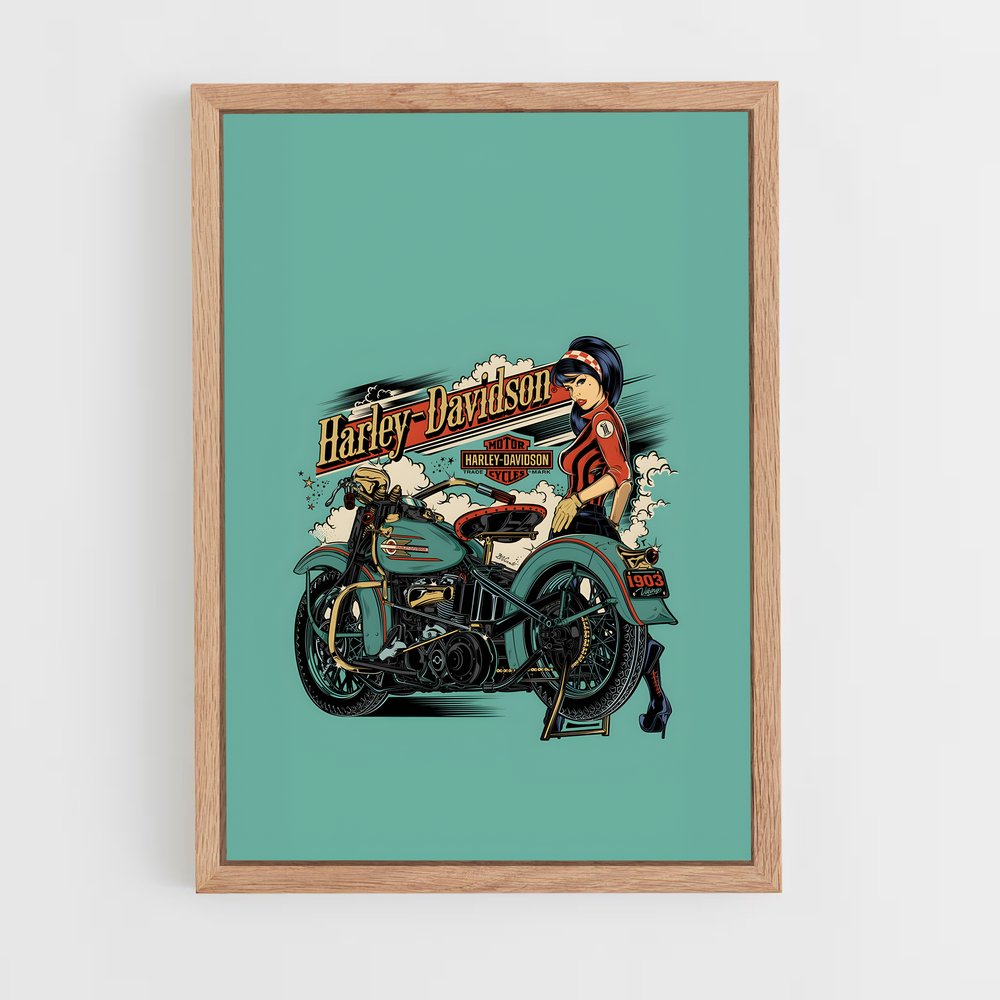 Poster Rétro Harley-Davidson (vue 4)