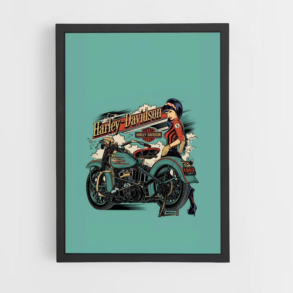 Poster Rétro Harley-Davidson (vue 2)