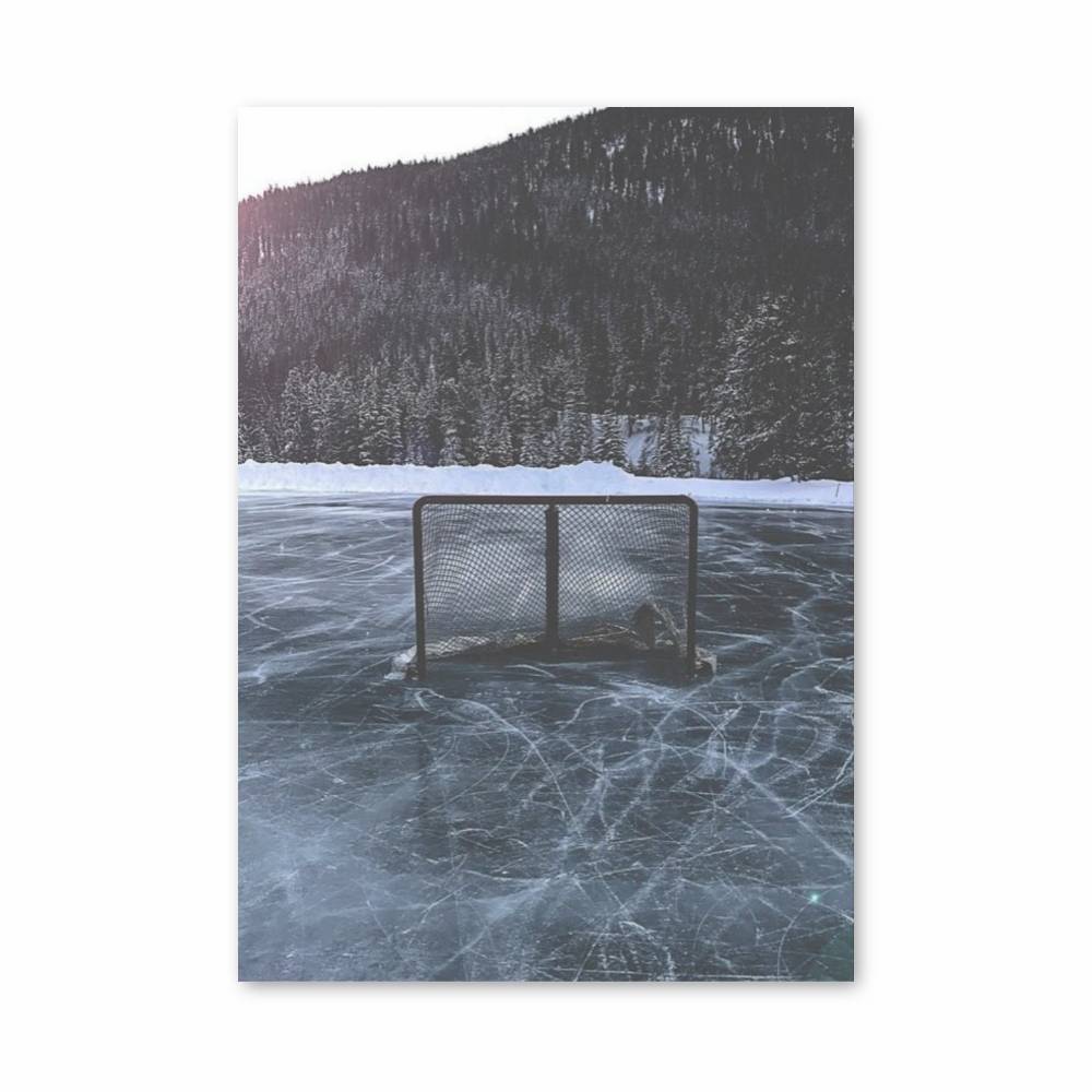 Poster Évasion Glacée – affiche Hockey sur glace