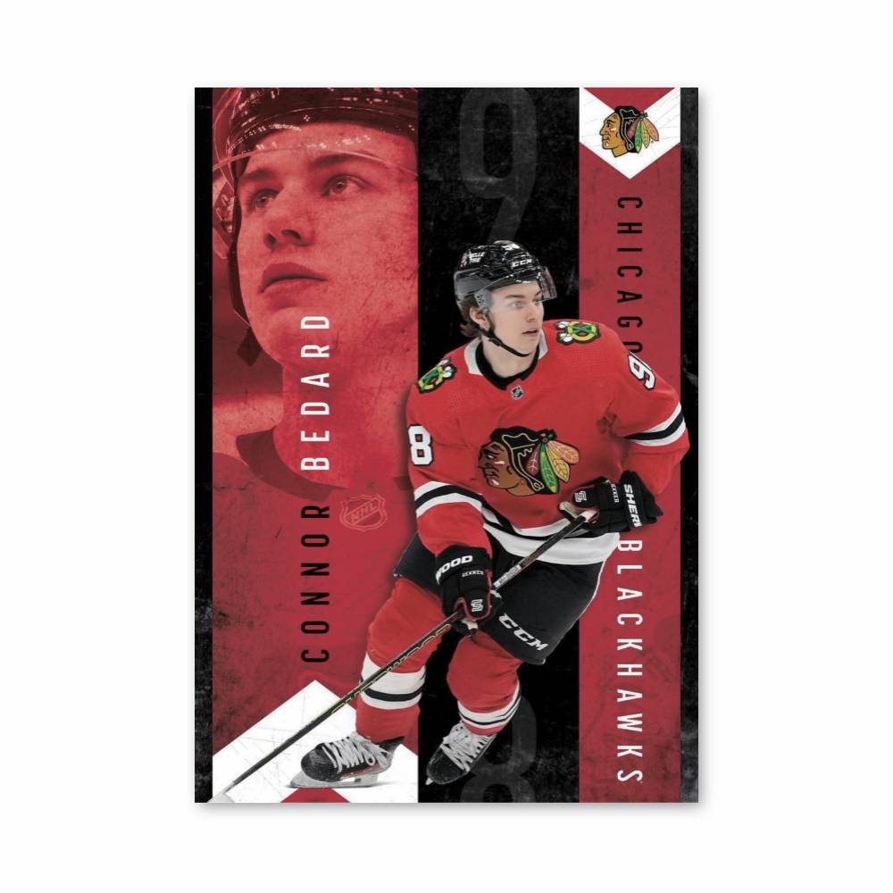 Poster Chicago Blackhawks Rookie – affiche Hockey sur glace