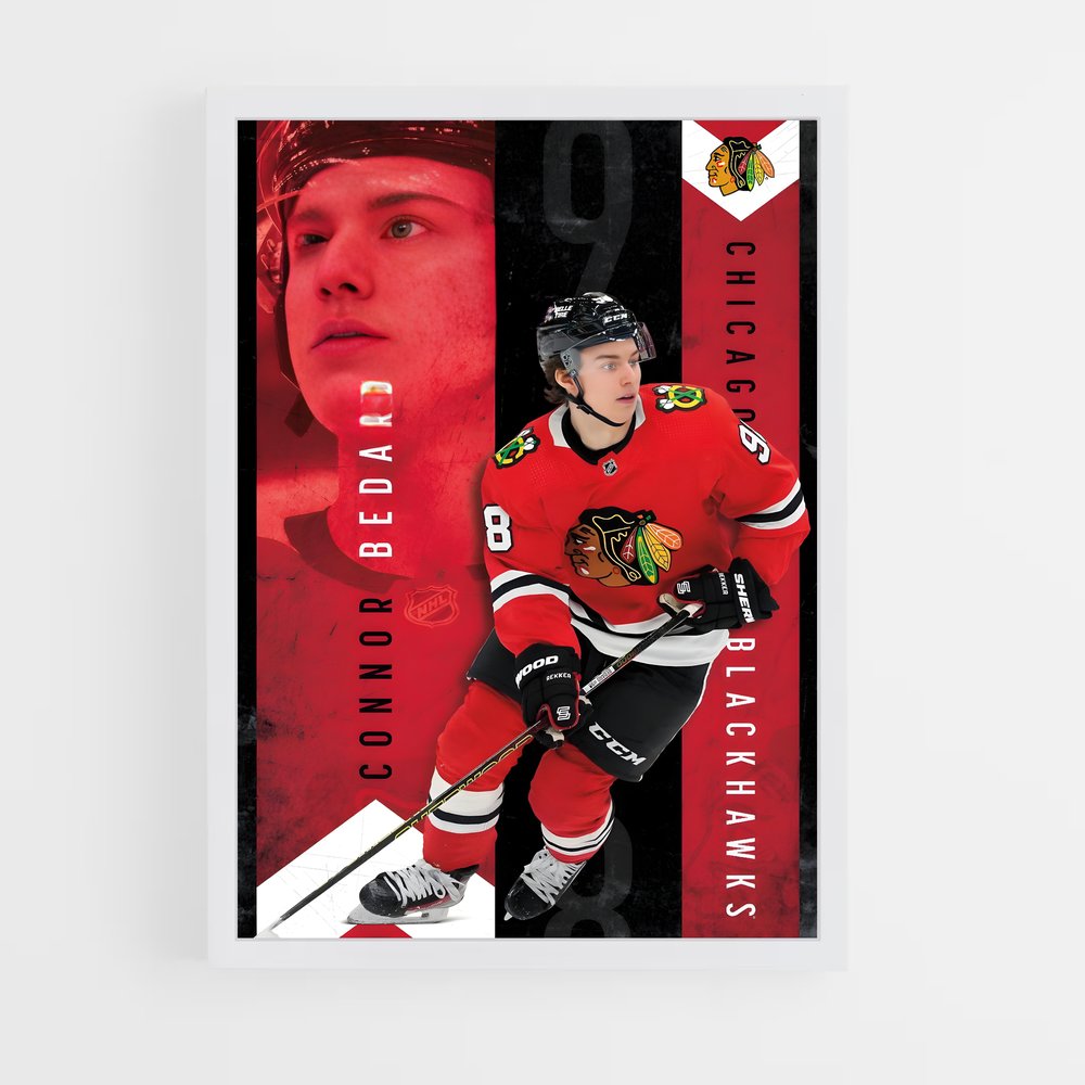 Poster Chicago Blackhawks Rookie – affiche Hockey sur glace (vue 3)