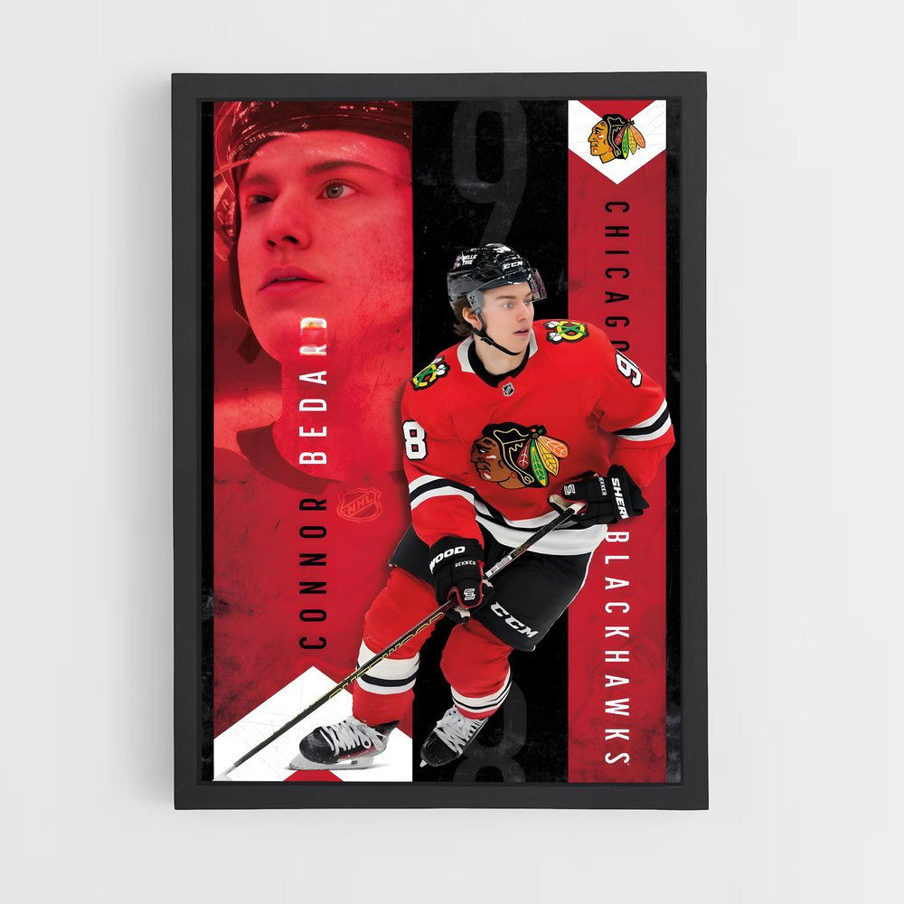 Poster Chicago Blackhawks Rookie – affiche Hockey sur glace (vue 2)