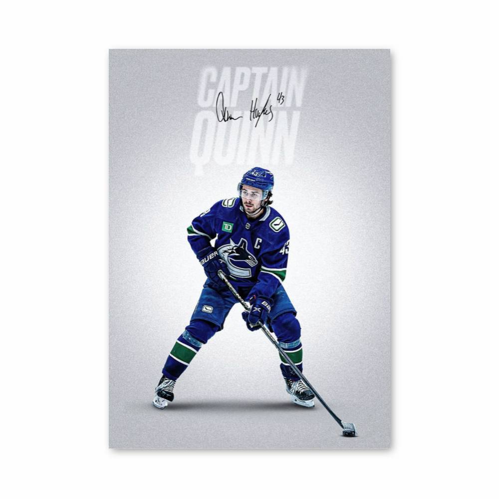 Poster Captain Quinn – affiche Hockey sur glace