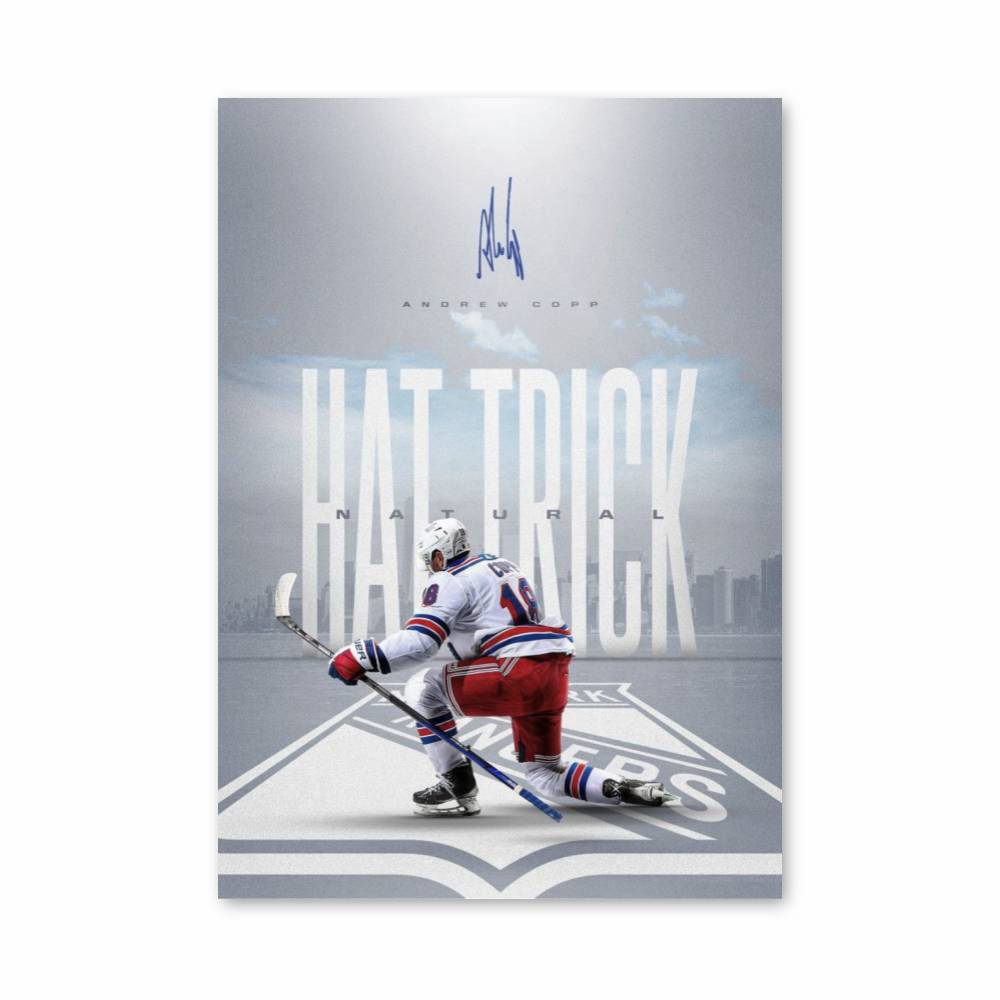 Poster Hat Trick Hockey – affiche Hockey sur glace