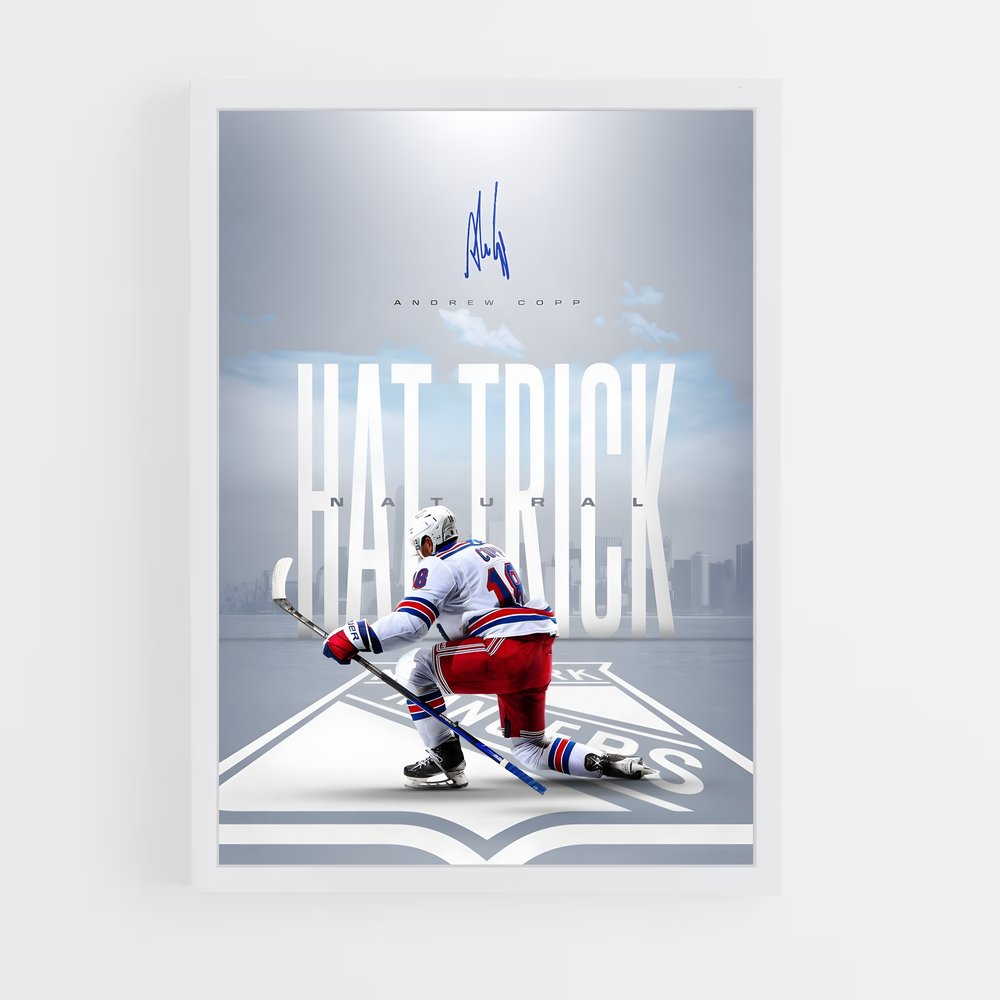 Poster Hat Trick Hockey – affiche Hockey sur glace (vue 3)