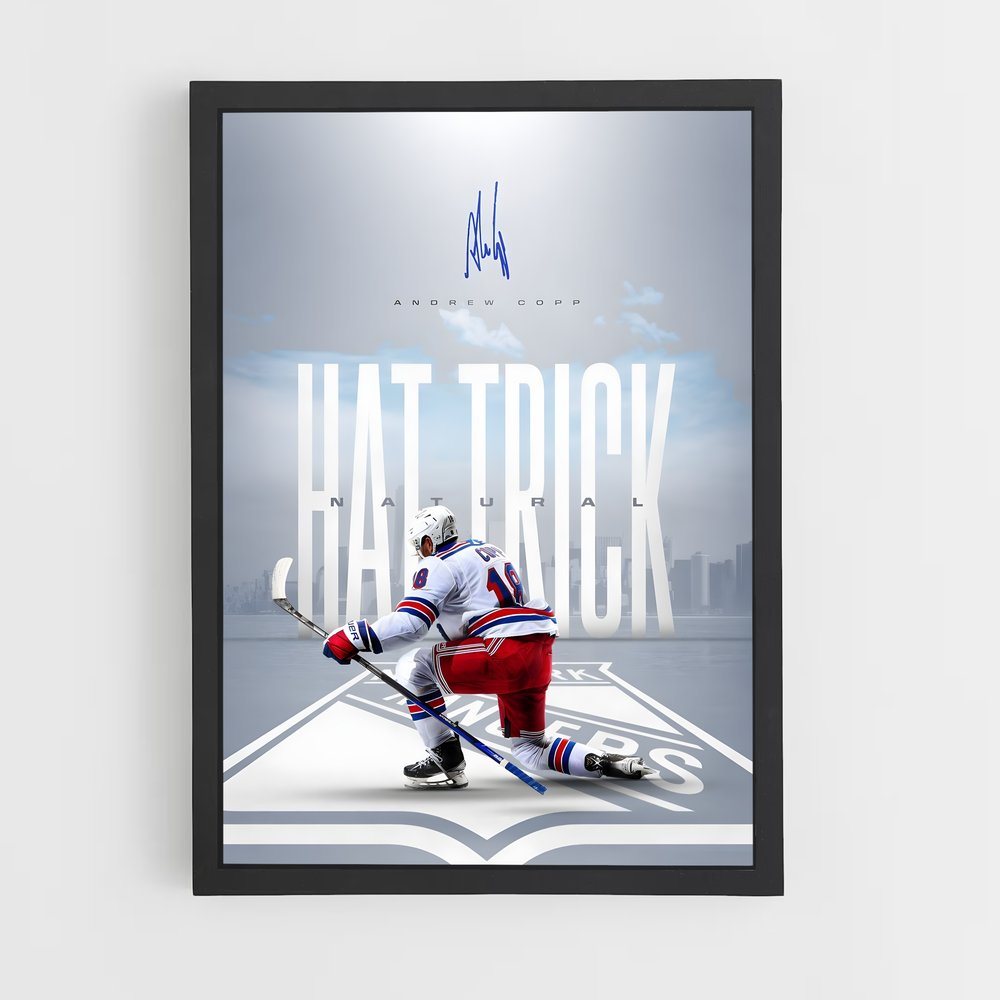 Poster Hat Trick Hockey – affiche Hockey sur glace (vue 2)