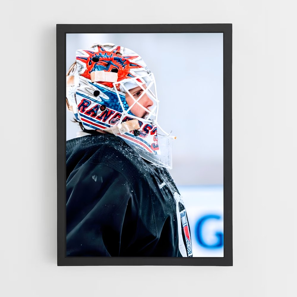 Poster Gardien Déterminé – affiche Hockey sur glace (vue 2)