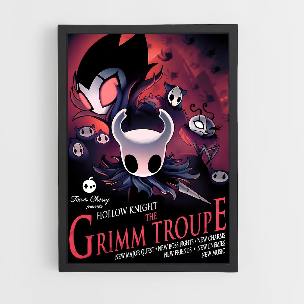 Poster The Grimm Troupe – affiche Hollow Knight (vue 2)