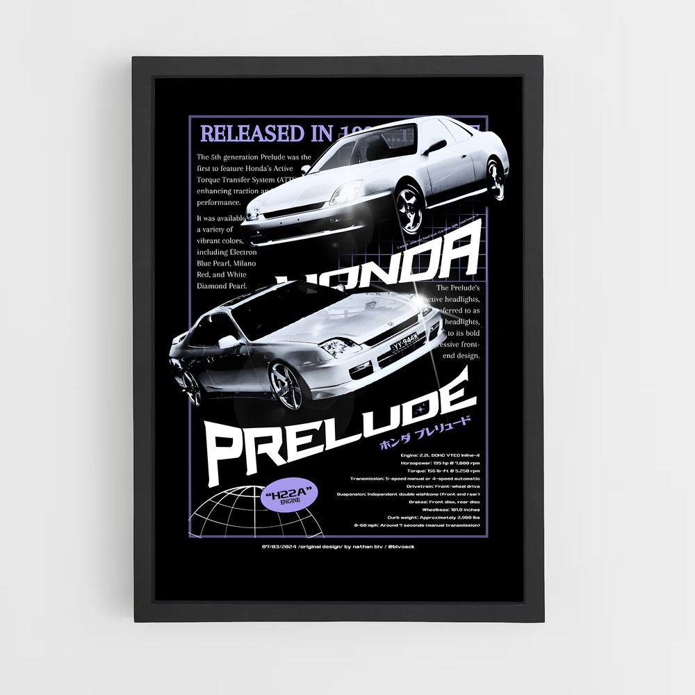 Poster CBR Fireblade Vintage – affiche Honda (vue 2)