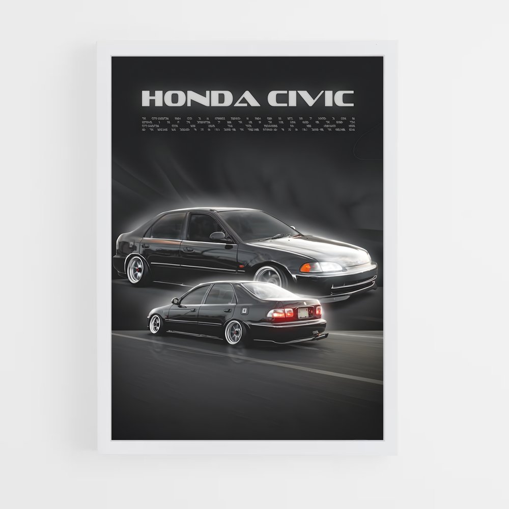 Poster Honda Civic Style (vue 3)
