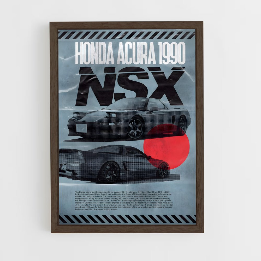 Poster Honda NSX 1990 (vue 5)