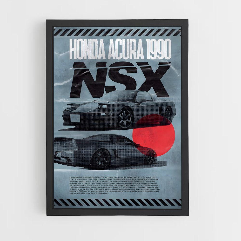 Poster Honda NSX 1990 (vue 2)