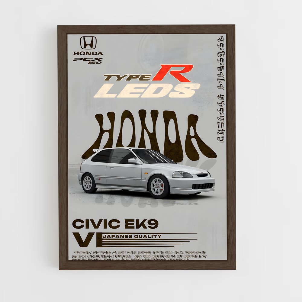 Poster Civic Type R Retro – affiche Honda (vue 5)