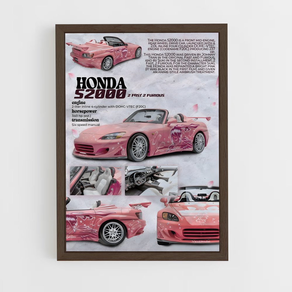 Poster Sakura S2000 – affiche Honda (vue 5)