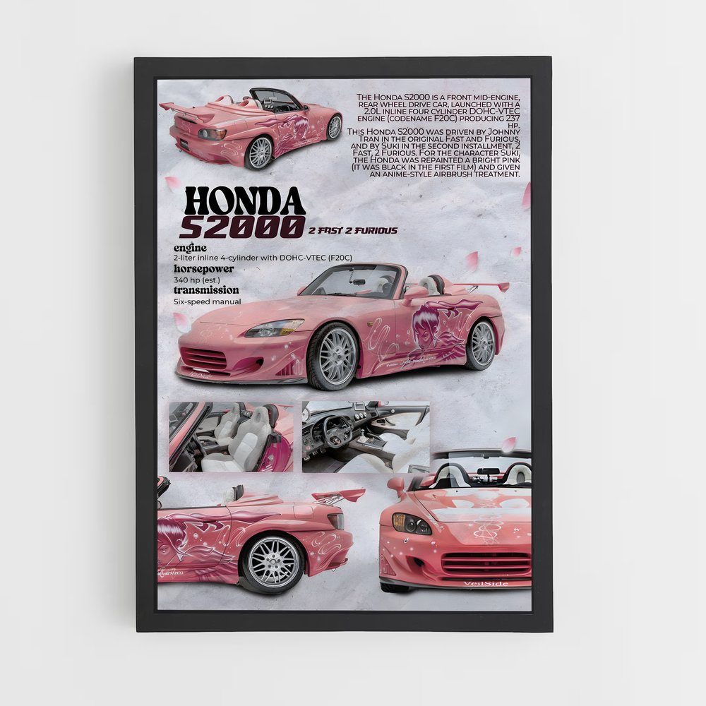 Poster Sakura S2000 – affiche Honda (vue 2)