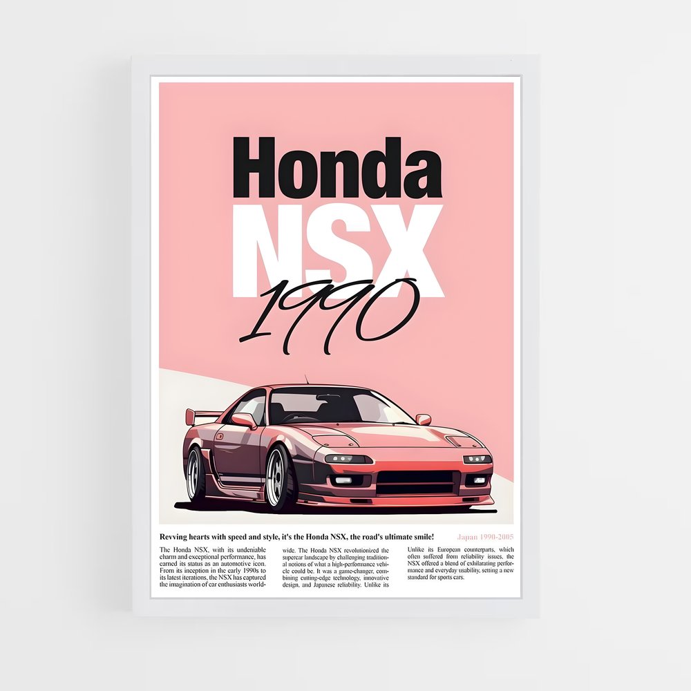 Poster NSX 1990 Vintage – affiche Honda (vue 3)