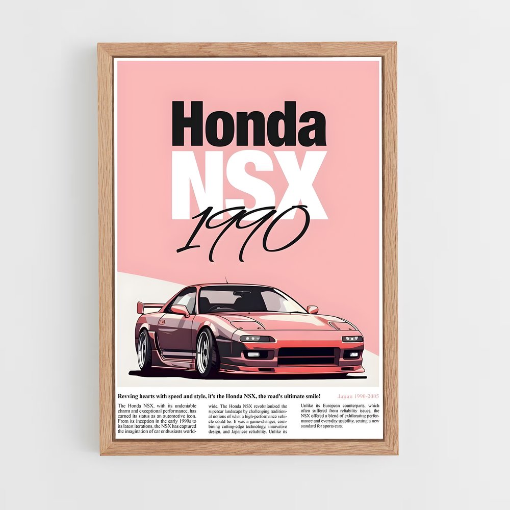 Poster NSX 1990 Vintage – affiche Honda (vue 4)
