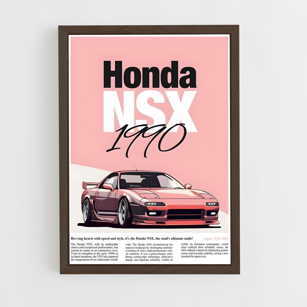 Poster NSX 1990 Vintage – affiche Honda (vue 5)