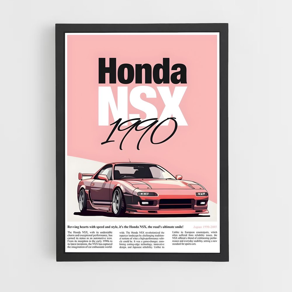 Poster NSX 1990 Vintage – affiche Honda (vue 2)