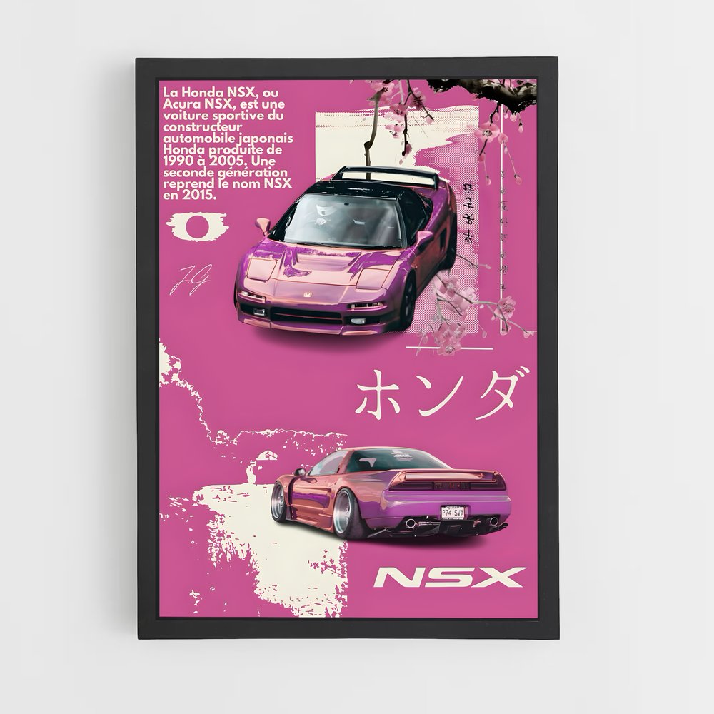 Poster Vitesse Vintage – affiche Honda (vue 2)