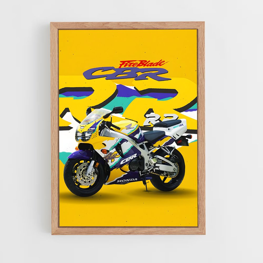 Poster Fireblade Retro – affiche Honda Moto (vue 4)