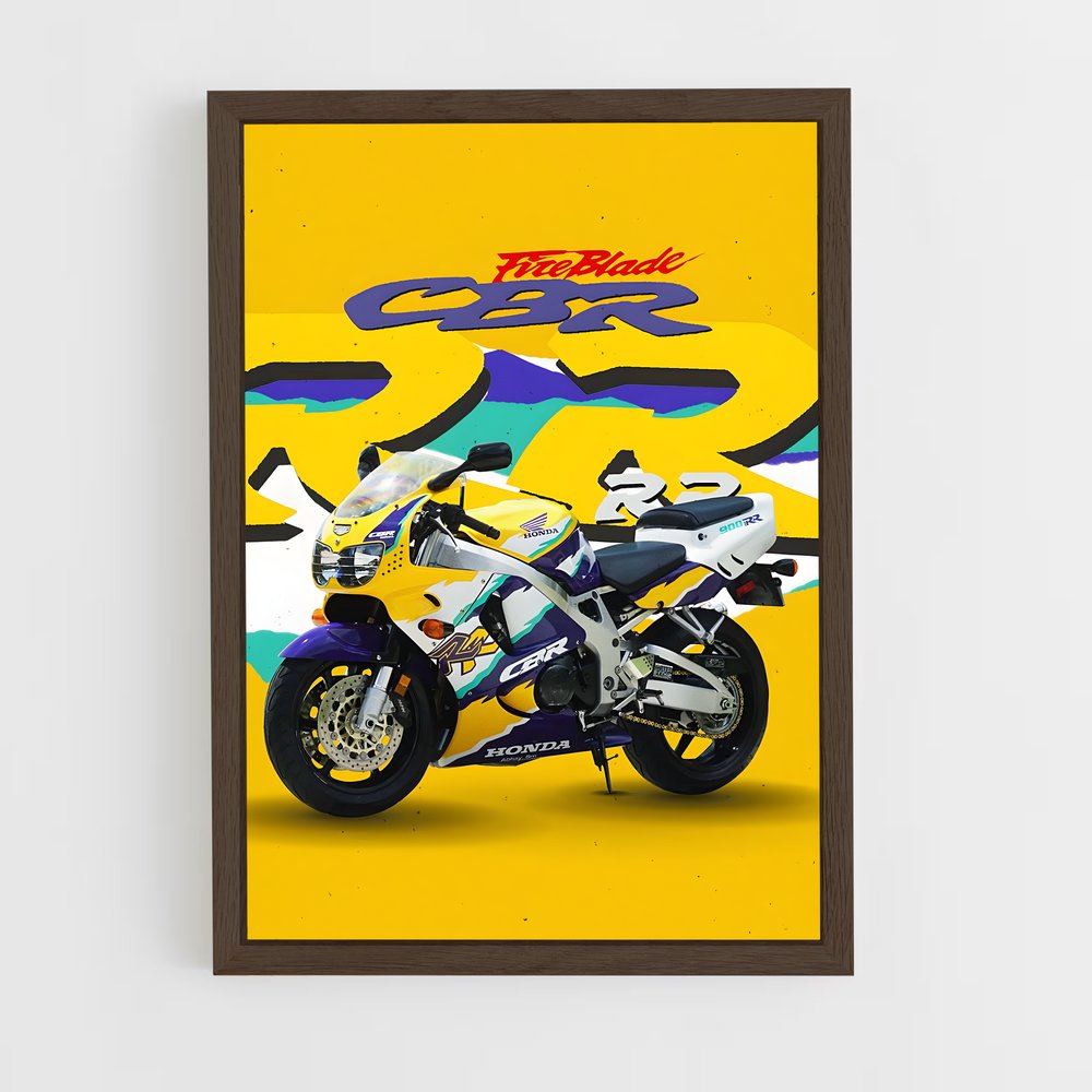 Poster Fireblade Retro – affiche Honda Moto (vue 5)