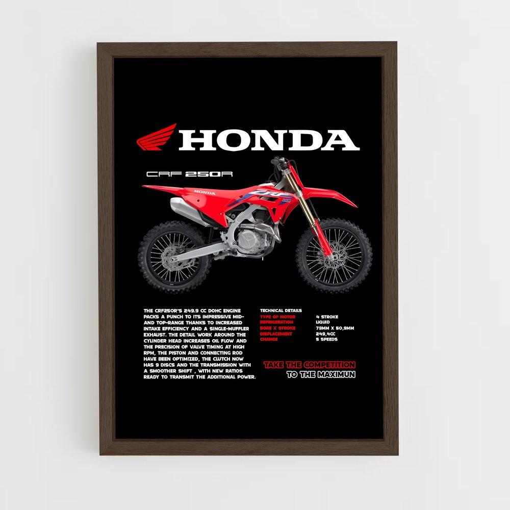 Poster Honda CRF250R Racing – affiche Honda Moto (vue 5)