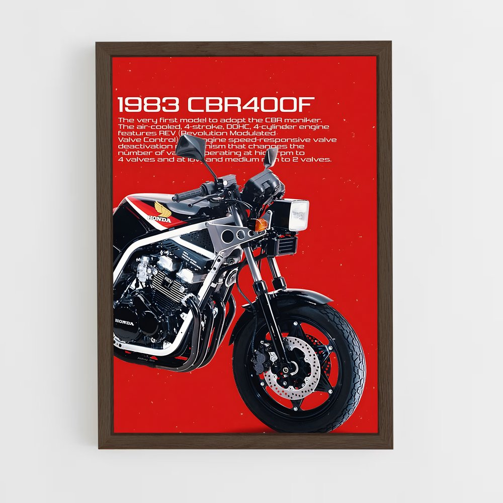 Poster Retro CBR400F – affiche Honda Moto (vue 5)