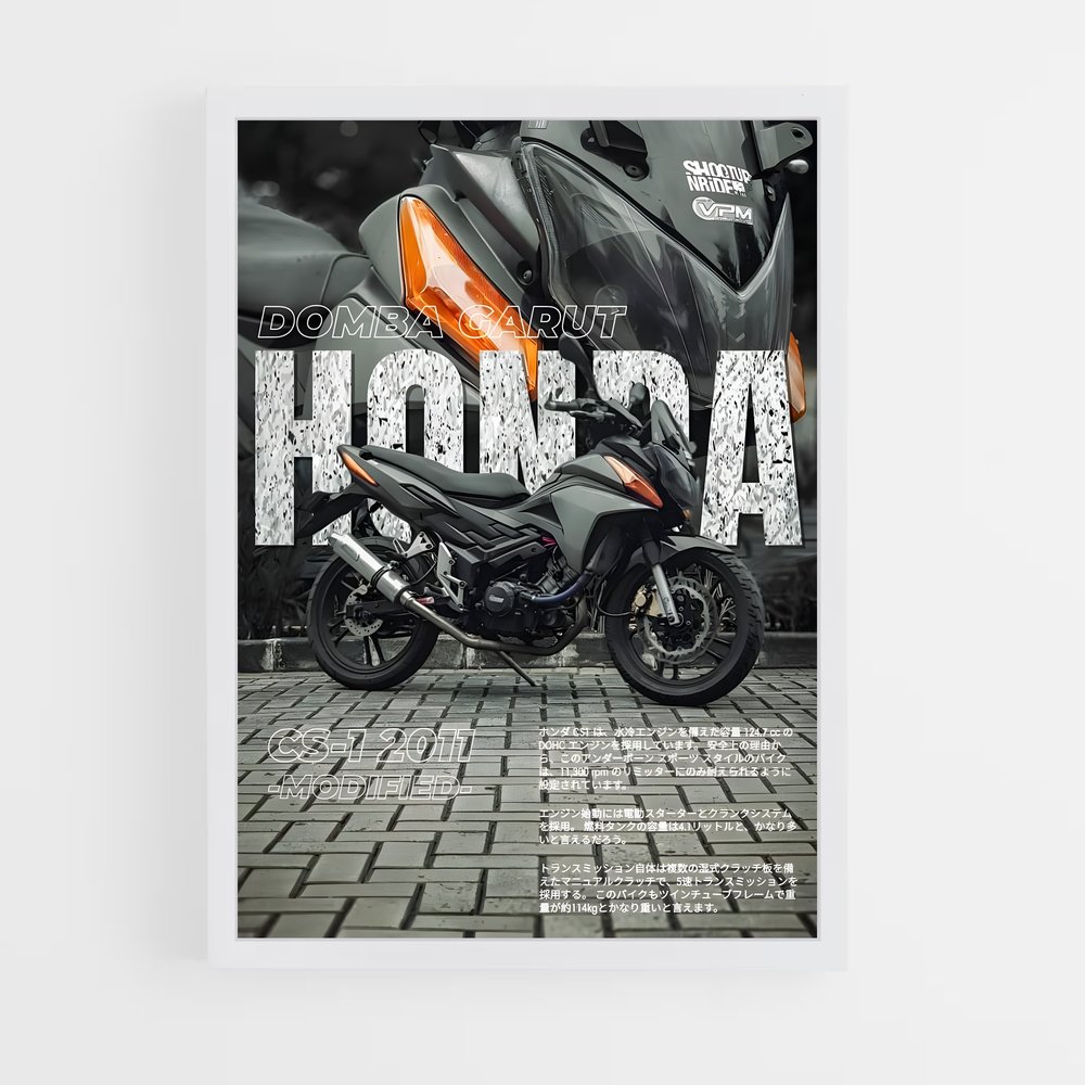 Poster Honda Moto Passion (vue 3)