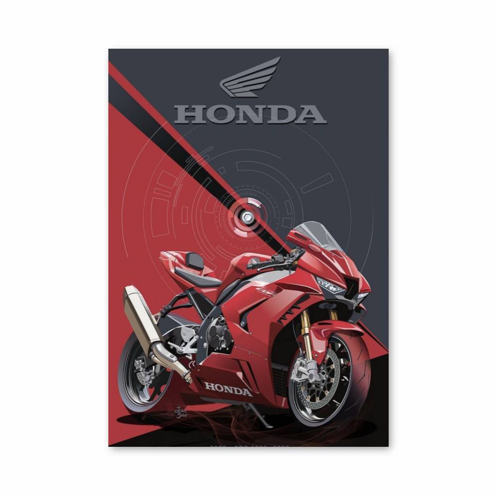 Poster Honda Sportif – affiche Honda Moto