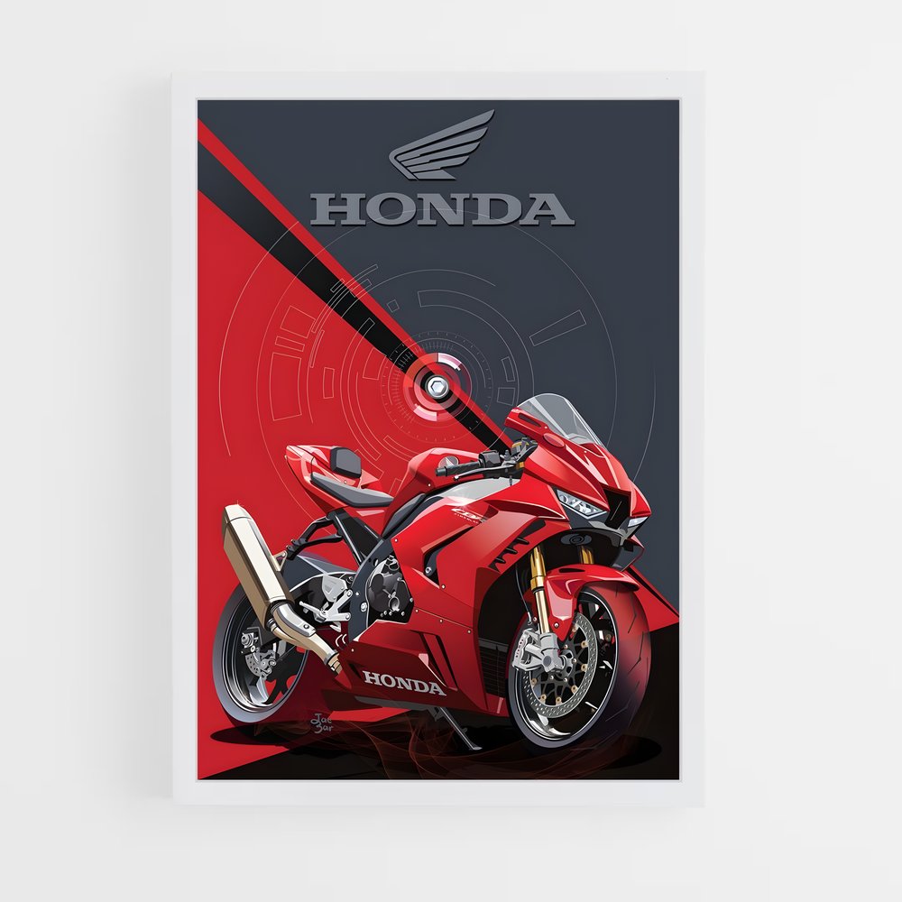 Poster Honda Sportif – affiche Honda Moto (vue 3)