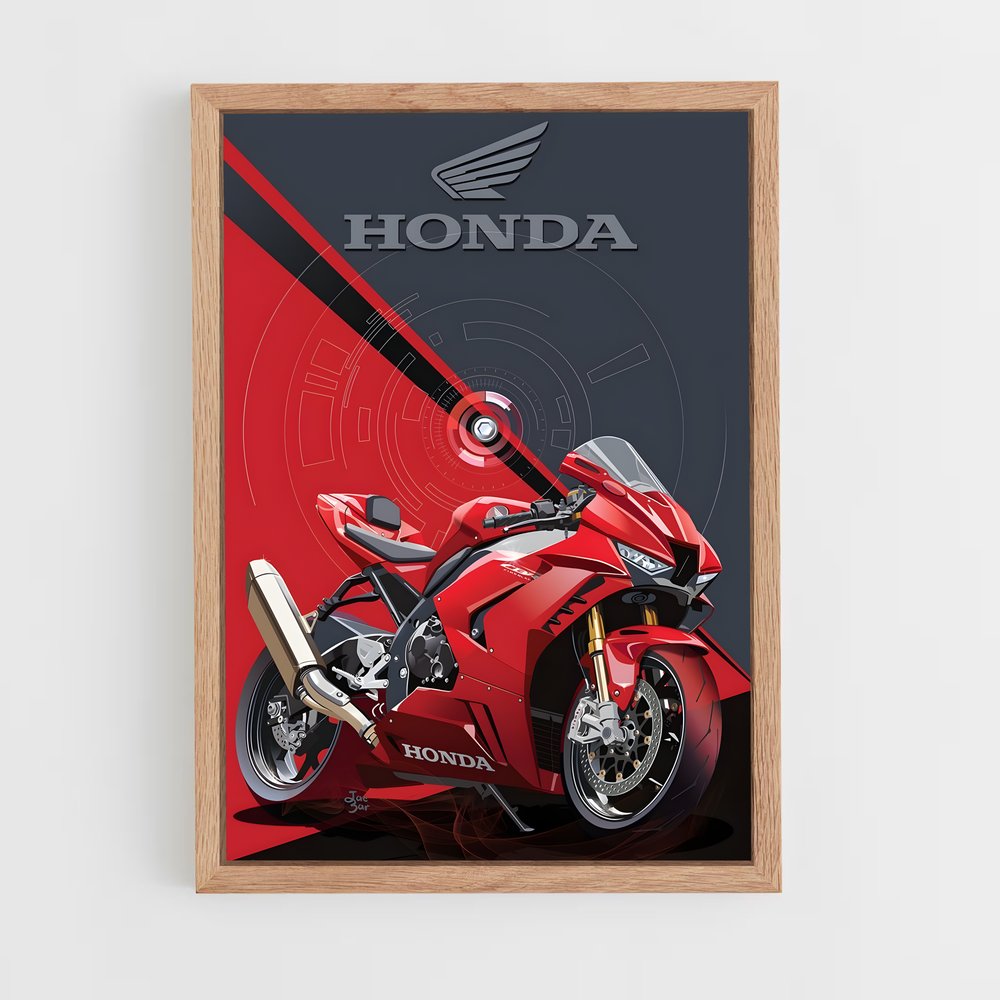 Poster Honda Sportif – affiche Honda Moto (vue 4)