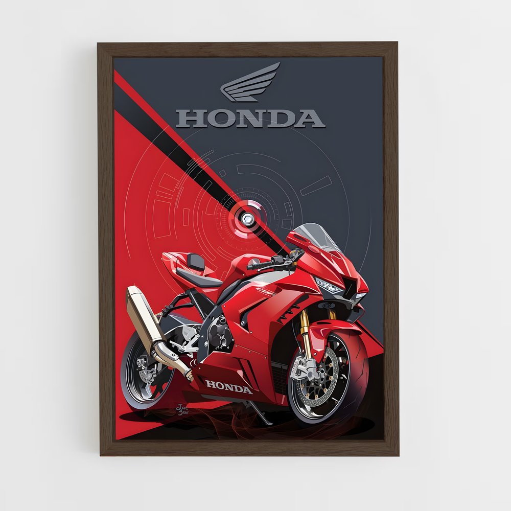 Poster Honda Sportif – affiche Honda Moto (vue 5)