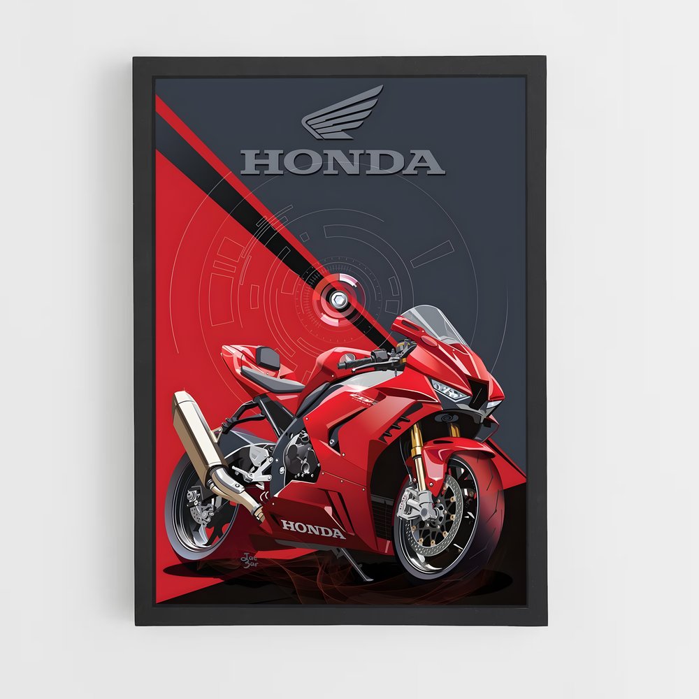 Poster Honda Sportif – affiche Honda Moto (vue 2)