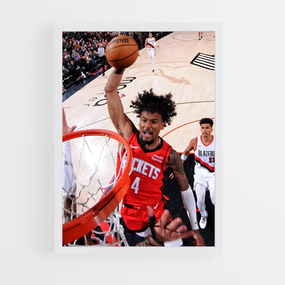 Poster Dunk Rockets – affiche Basketball (vue 3)
