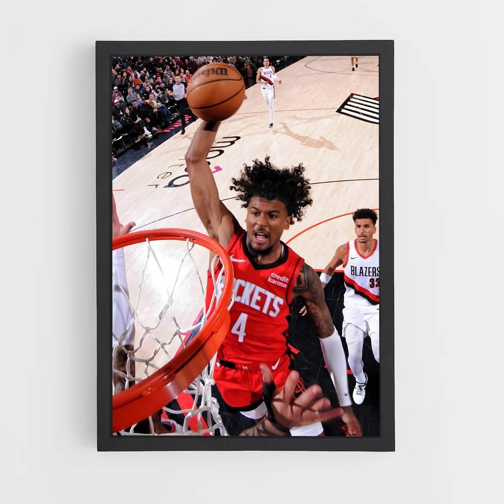 Poster Dunk Rockets – affiche Basketball (vue 2)