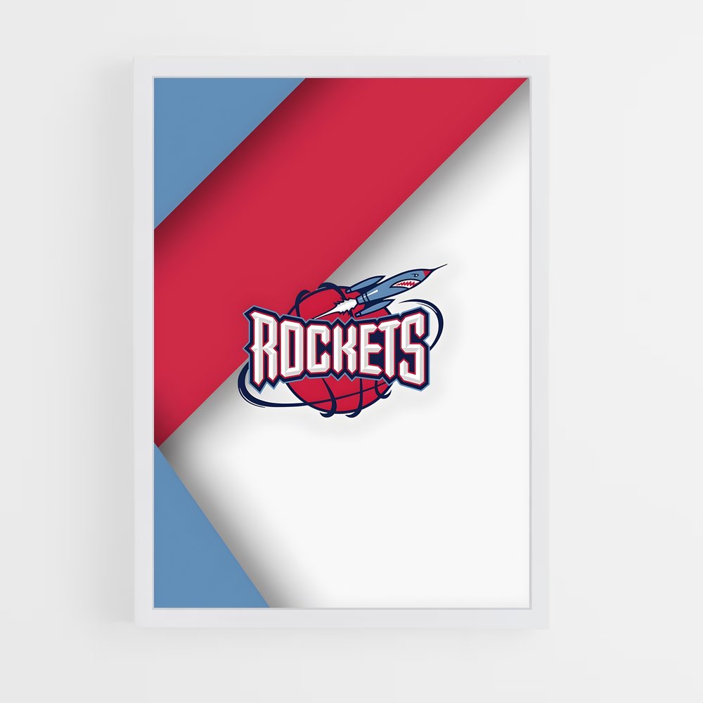 Poster Rockets Retro – affiche Basketball (vue 3)
